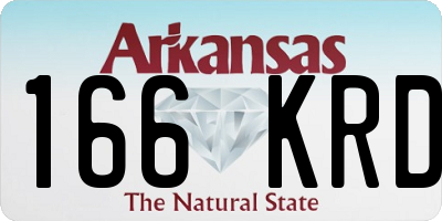 AR license plate 166KRD