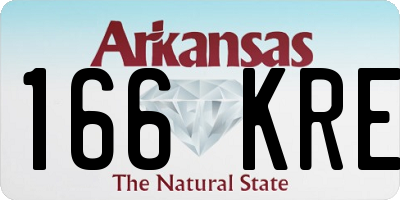 AR license plate 166KRE