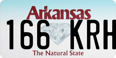 AR license plate 166KRH