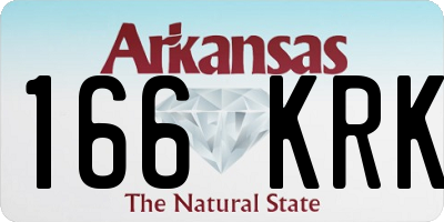 AR license plate 166KRK
