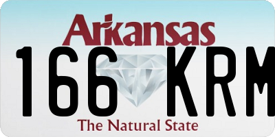 AR license plate 166KRM