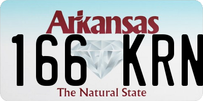 AR license plate 166KRN