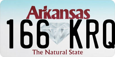 AR license plate 166KRQ