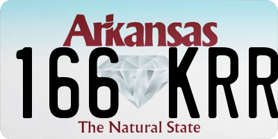 AR license plate 166KRR
