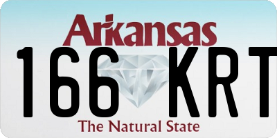 AR license plate 166KRT