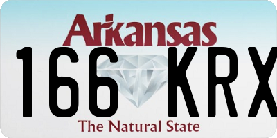 AR license plate 166KRX
