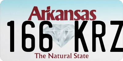 AR license plate 166KRZ