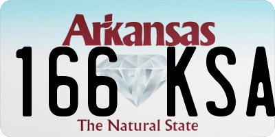 AR license plate 166KSA