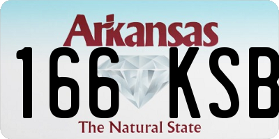 AR license plate 166KSB