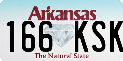 AR license plate 166KSK