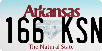 AR license plate 166KSN