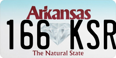AR license plate 166KSR
