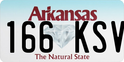 AR license plate 166KSV