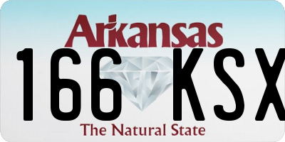 AR license plate 166KSX