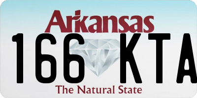 AR license plate 166KTA