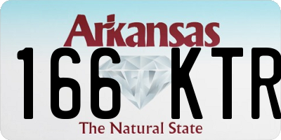 AR license plate 166KTR