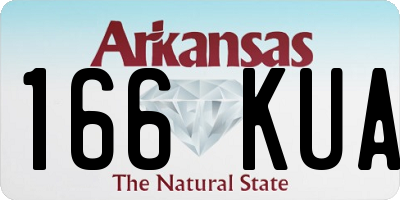 AR license plate 166KUA