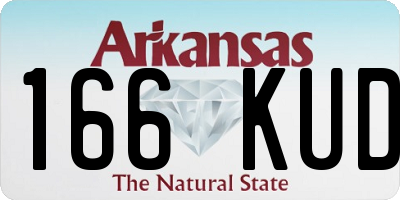 AR license plate 166KUD