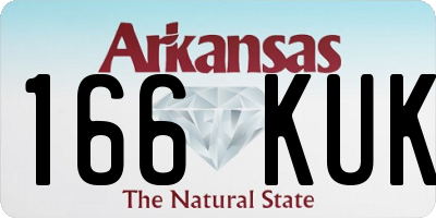 AR license plate 166KUK