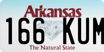 AR license plate 166KUM