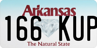 AR license plate 166KUP