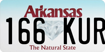 AR license plate 166KUR