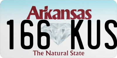 AR license plate 166KUS