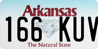 AR license plate 166KUV