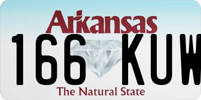 AR license plate 166KUW
