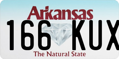 AR license plate 166KUX