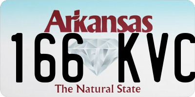 AR license plate 166KVC