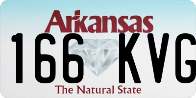 AR license plate 166KVG