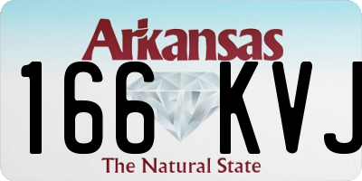 AR license plate 166KVJ