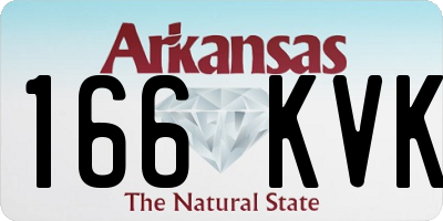 AR license plate 166KVK