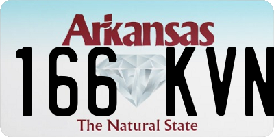AR license plate 166KVN