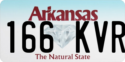 AR license plate 166KVR