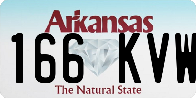 AR license plate 166KVW
