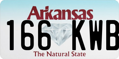 AR license plate 166KWB
