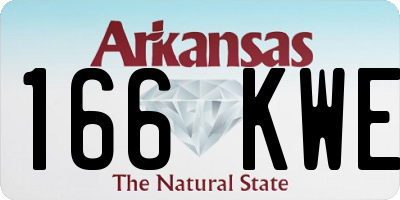 AR license plate 166KWE