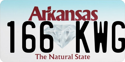AR license plate 166KWG