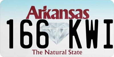 AR license plate 166KWI