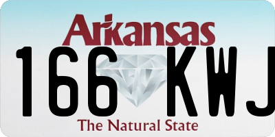 AR license plate 166KWJ