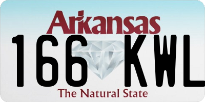 AR license plate 166KWL