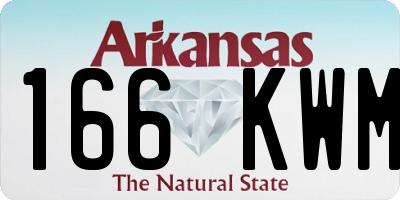 AR license plate 166KWM