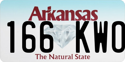 AR license plate 166KWO