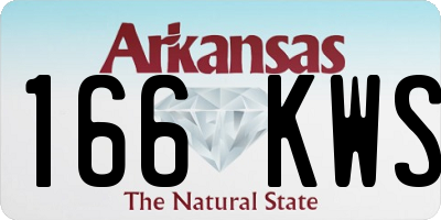 AR license plate 166KWS
