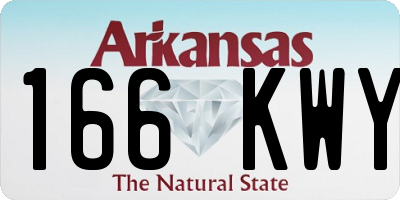 AR license plate 166KWY