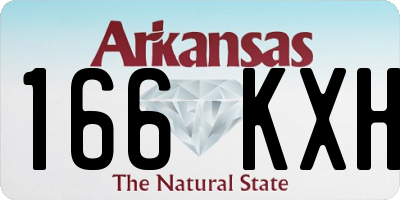 AR license plate 166KXH