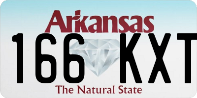 AR license plate 166KXT