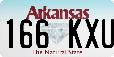 AR license plate 166KXU